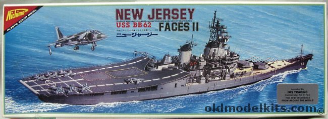 Nichimo 1/901 USS New Jersey BB62 FACES II Battleship - Motorized, 27 plastic model kit